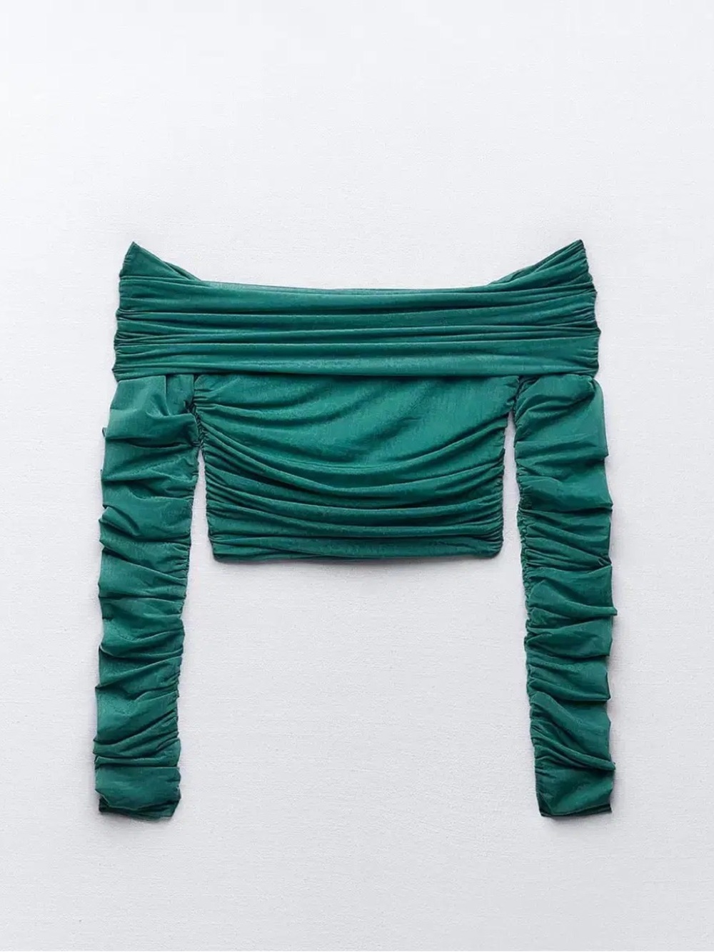 NWT Zara Ruched Organza Top